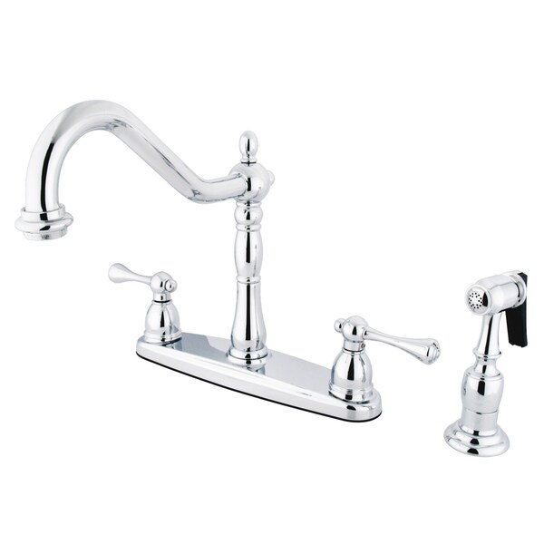English, Vintage Centerset Kitchen Faucet, Chrome